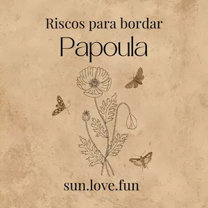 Imagem de capa para o Ebook Riscos para Bordar - Papoula