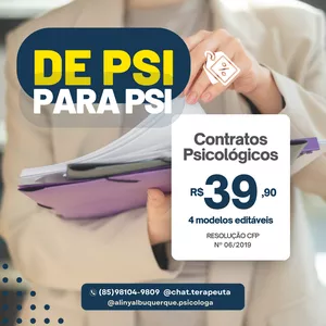 Imagem de capa para o Curso online 4 MODELOS DE CONTRATOS PSICOLÓGICOS EDITÁVEIS POR R$39,90