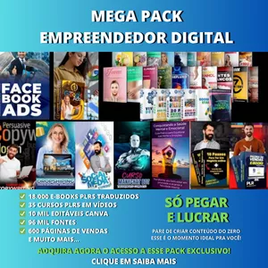 Imagem de capa para o Curso online MEGA PACK (18 MIL EBOOKS PLR)