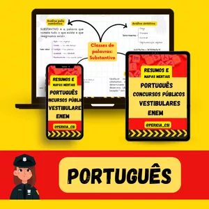 Imagem de capa para o Curso online Mapas e Resumos de PORTUGUÊS