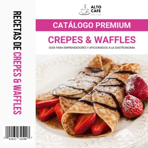 Imagen de portada para Ebook Catálogo Premium de Recetas de Crepes y Waffles Suspendido