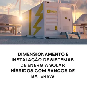 Imagem de capa para o Curso online Dimensionamento e Instalação de Sistemas de Energia Solar Híbridos com Bancos de Baterias  