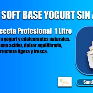 Imagen de portada para Curso online Helado Soft Base Yogurt Sin Azúcar – Receta Profesional 1 Litro