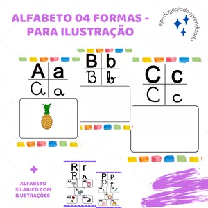 Imagem de capa para o Ebook ALFABETO 04 FORMAS - PARA ILUSTRAÇÃO