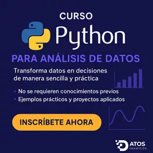 Imagen de portada para Curso online Python para Análisis de Datos
