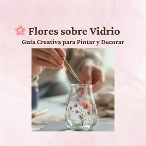 Imagen de portada para Ebook 🌸 Flores sobre Vidrio - Guía Creativa para Pintar y Decorar