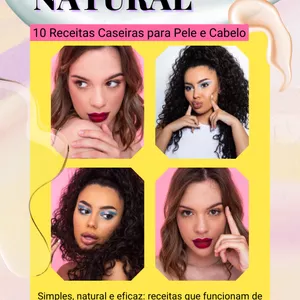 Imagem de capa para o Ebook Beleza Natural: 10 Receitas Caseiras para Pele e Cabelo