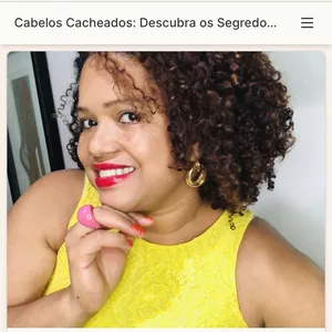Imagem de capa para o Ebook Cabelos Cacheados: Descubra os Segredos de Rotina Saudável 