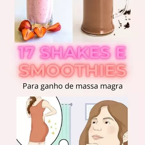 Imagem de capa para o Ebook 17 Shakes e Smoothies para Ganho de Massa Magra