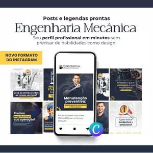 Imagem de CANVA PACK ENGENHARIA MECÂNICA criado por Magda Rodrigues na hotmart