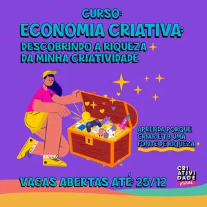 Imagem do curso Economia Criativa: descobrindo a riqueza da minha criatividade
