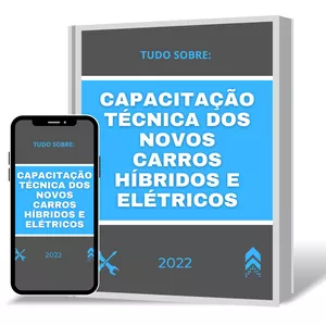 Imagem de capa para o Ebook Capacitação Técnica carros Híbridos e Elétricos 