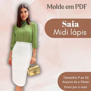 Imagem de capa para o Ebook MOLDE EM PDF SAIA MIDI LÁPIS 