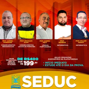 Imagem de capa para o Curso online CURSO PARA SEDUC PARNAÍBA - PI