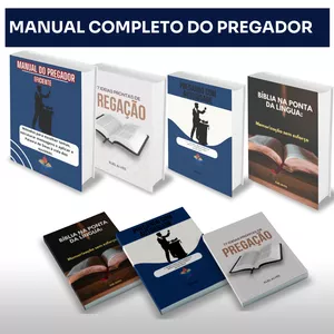 Imagem de capa para o Ebook MANUAL COMPLETO DO PREGADOR mais 3 bônus