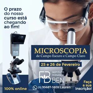 Imagem de capa para o Evento online Microscopia de Campo Escuro e Claro