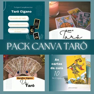Imagem de capa para o Curso online PACK CANVA TARÔ
