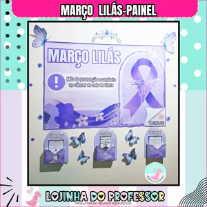 Imagem de capa para o Ebook MARÇO  LILÁS-Painel