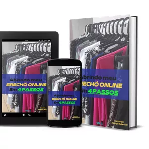 Imagem de capa para o Ebook Meu Brechó Online em 4 passos