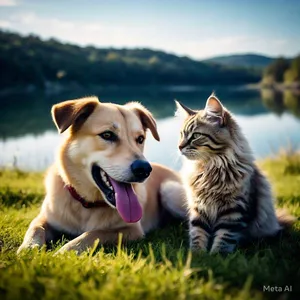 Imagem de capa para o Ebook Gatos e Cachorros: Cuidados, Curiosidades  e Tudo o Que Você Precisa Saber