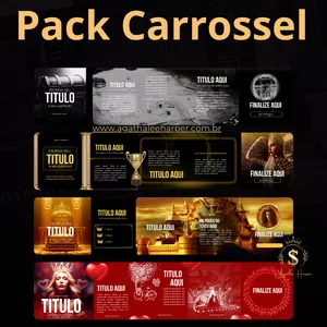 Imagem de capa para o Curso online Pack Carrossel Atrativo e Magnético com 946 Carrosséis no total: 52 Carrosséis Infinitos + 370 Carrosséis cortados Bônus +  524 Carrosséis Infinitos Bônus + PLR