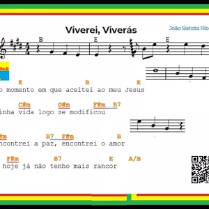Imagem de capa para o Ebook Viverei viverás (partitura completa)