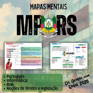 Imagem de capa para o Ebook Mapas Mentais - Ministério Público -  Técnico