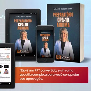 Imagem de capa para o Ebook Apostila CPA-10 - Atualizada a Mais Completa e Assertiva do Mercado!