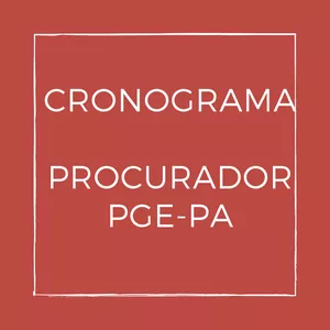 Imagem principal do produto Cronograma de Estudos Procurador PGE PA