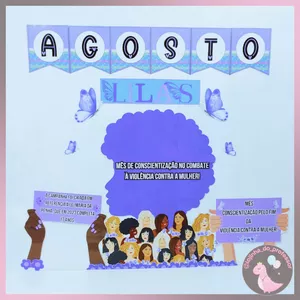 Imagem de capa para o Ebook AGOSTO LILÁS - PAINEL -  Fim da violência contra a mulher!