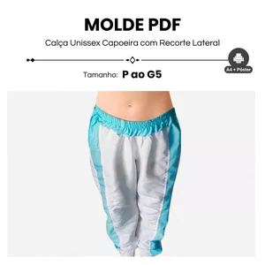 Imagem de capa para o Ebook MOLDE CALÇA UNISSEX COM RECORTE LATERAL
