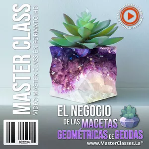 Imagen de portada para Curso online El Negocio de las Macetas Geométricas de Geodas