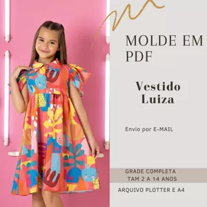 Imagem de capa para o Ebook MOLDE EM PDF VESTIDO LUIZA