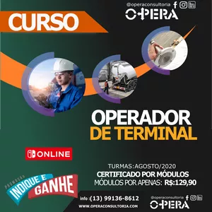 Imagem de capa para o Curso online CURSO OPERADOR DE TERMINAL 2024