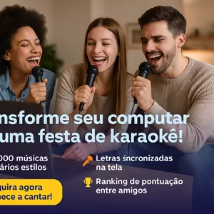 Imagem de capa para o Curso online KARAOKÊ COM + 12 MIL MÚSICAS ATUAIS