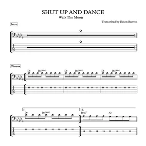Cover image for Online course SHUT UP AND DANCE (Walk The Moon) Bass Score &amp; Tab Lesson