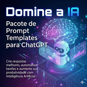 Imagem de capa para o Ebook Domine a IA: Pacote de Prompt Templates para ChatGPT