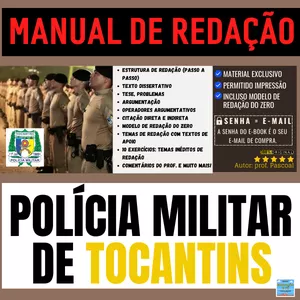 Imagem de capa para o Ebook MANUAL DE REDAÇÃO - POLÍCIA MILITAR DE TOCANTINS - PMTO - (CONCURSO PÚBLICO)