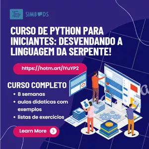 Imagem de Curso de Python para Iniciantes: Desvendando a Linguagem da Serpente! criado por SIMBADS na hotmart