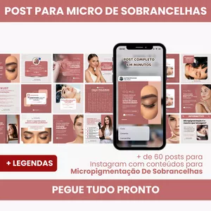 Imagem do curso PACK MICROPIGMENTAÇÃO DE SOBRANCELHAS
