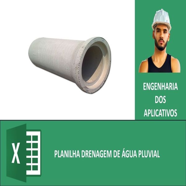 Imagem do curso Planilha dimensionamento de galerias pluviais / drenagem urbana
