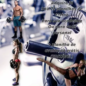Imagem de capa para o Ebook 72 planilhas de treinos | Feminino e Masculino + Planilha de avaliação totalmente grátis