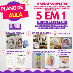 Imagem de capa para o Ebook Plano de aula para o ministério infantil para JUNHO 📖✨🌱
