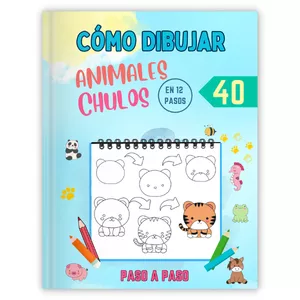 Imagen de portada para Ebook Cómo Dibujar Animales Chulos En 12 Pasos