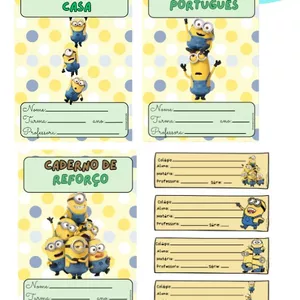 Imagem de capa para o Ebook CAPA PARA CADERNO E ETIQUETA ( MINIONS )