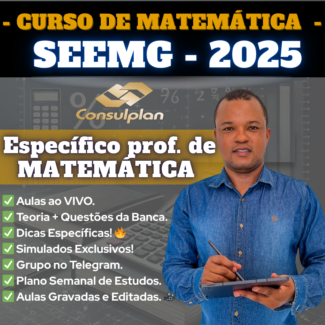 Imagem do curso CURSO ESPECÍFICO DE MATEMÁTICA PARA SEEMG 2025