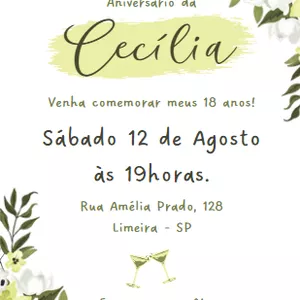 Imagem de capa para o Curso online Convite de Aniversário Editável Modelo Cecília