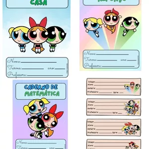 Imagem de capa para o Ebook CAPA PARA CADERNO E ETIQUETA ( AS MENINAS SUPER PODEROSAS )