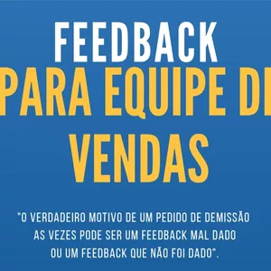 Imagem de capa para o Ebook Feedback para Equipe de Vendas.