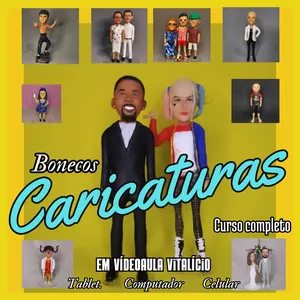 Curso Curso Boneco Caricatura em Biscuit completo